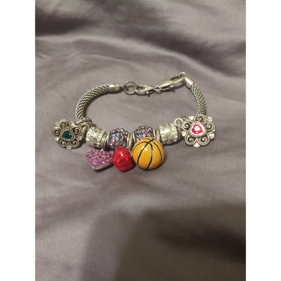 Brighton Jewelry - Brighton Charm Bracelet With Original Clasp And Basketball Charm